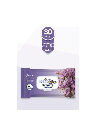 Pedo Lavanta Kokulu Islak Mendil 90'lı 30 Paket