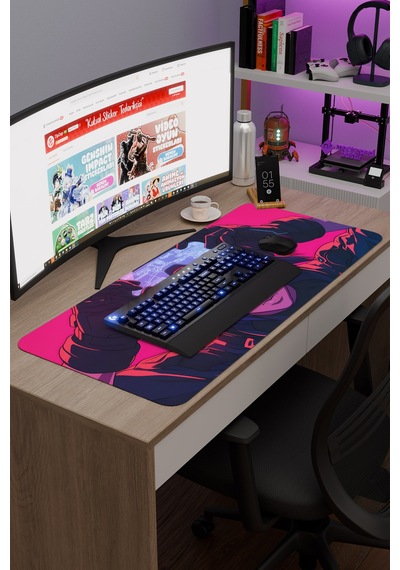 Ghost İn The Shell Dikişli Kauçuk Oyuncu Mousepad V3 - 90x40 Xxl Gaming Mouse Pad