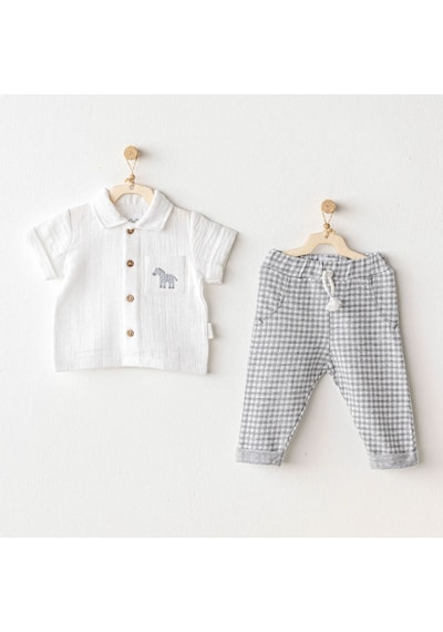 Andywawa Little King 2'li Bebek Takımı Ac25813 Gri