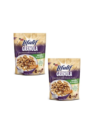 Eti Lifalif Granola Kuru Vişneli Kakao Parçacıklı Fındıklı 2 x 200 G