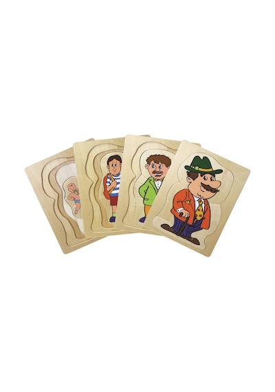 Ahşap Dede Katlı Evreler  Puzzle