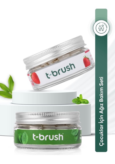 Tbrush Çilekli Doğal Diş Macunu Tableti Florürsüz + Ağız Çalkalama/gargara Tableti Içermez 75 Tablet Diğer