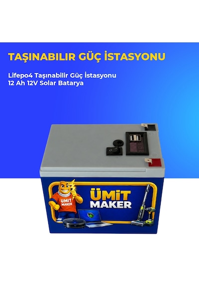 Lifepo4 Taşınabilir Güç İstasyonu 12 Ah 12v Solar Batarya