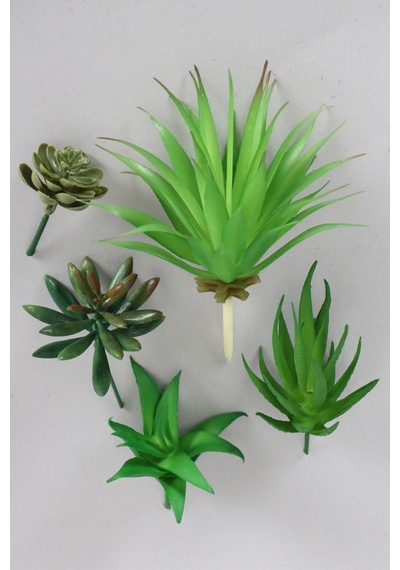 Yapay Çiçek Deposu Yapay Succulent Sukulent Set - 20