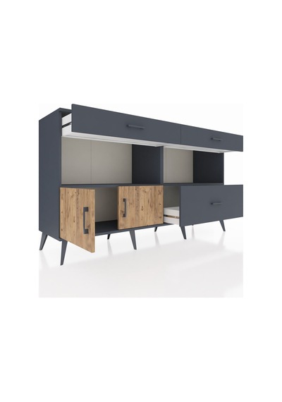 Hyperion Konsol 2 Raflı 3 Çekmeceli 2 Kapaklı 176x44x99 Antrasit-çam/antrasit Antrasıt/atlas Çam - Antrasıt Hyperion Konsol 2 Raflı 3 Çekmeceli 2 Kapaklı 176x44x99 Antrasit-çam/antrasit Antrasıt/atlas Çam - Antrasıt