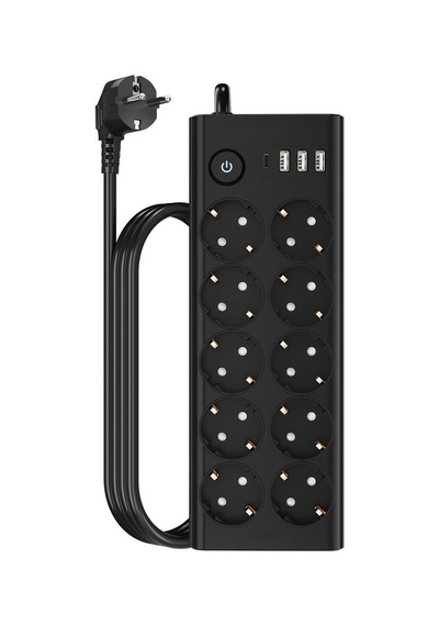 Çoklu Priz 10 Lu + 3 Usb + 1 Type-c 3680w 16a Anahtarlı Akım Korumalı Uzatma Prizi 2 Metre Kablo Ftr14 Hmngoxxtptp Diğer