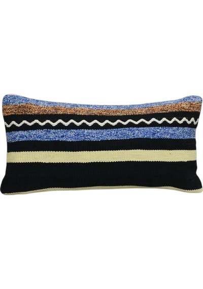 Zehra Abla Halı Yeni El Dokuma Dekoratif Lumbar Kilim Kırlent Yastık Kılıfı 6204
