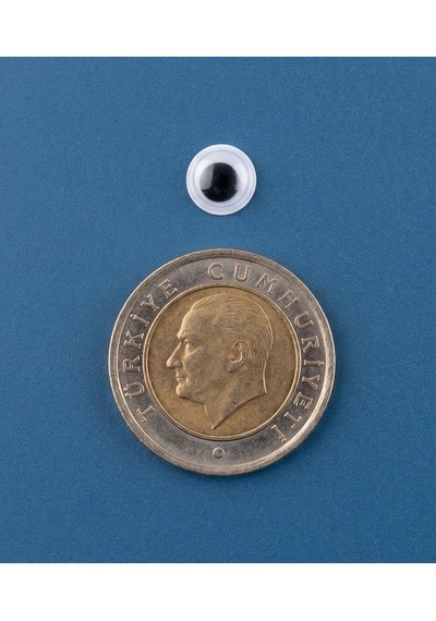 8mm Oynar Göz - Hobi, Amigurumi Ve El Sanatları İçin - 50 Adet Beyaz