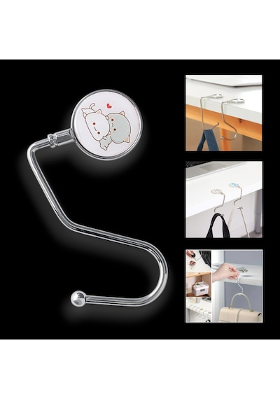 Masaya Takılabilen Metal Çanta Askısı Katlanabilir Pratik Çanta Kancası Restoran, Ofis Ve Kafelerde Çanta Asma Aparatı Karışık Masaya Takılabilen Metal Çanta Askısı Katlanabilir Pratik Çanta Kancası Restoran, Ofis Ve Kafelerde Çanta Asma Aparatı Karışık