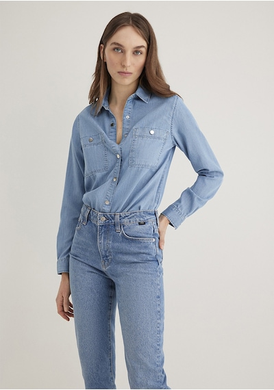 Mavi - Betty Gold Açık Mavi Jean Gömlek 1210818-89159 Açık Mavi