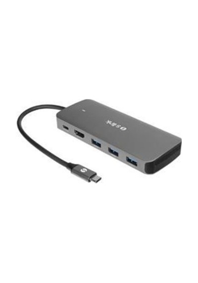 S-link Swv-usbc036 6 İn 1 Gri Metal Type-c To Hdmı Depolama Fonskiyonlu 6 İn 1 Usb-c Hub