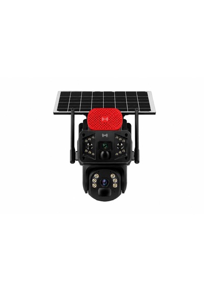 3+3 Mp Çift Lensli 4g Solar Panelli Ptz Güvenlik Kamerası Sım Kart Destekli Renkli Gece Görüşlü Çift Yönlü Ses Hareket Takip