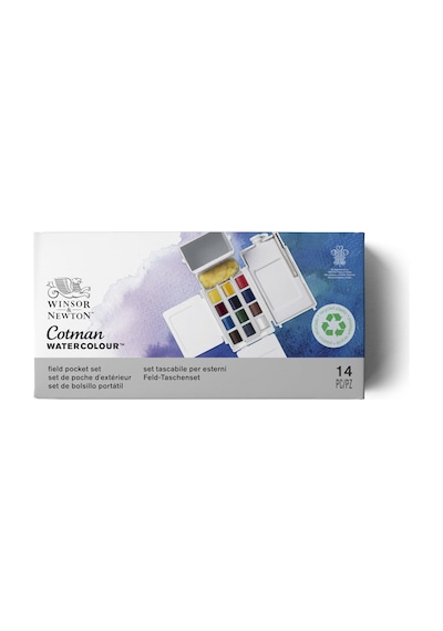 Winsor Newton Cotman Field Box Kır Tipi 12'li Suluboya Yarım Tablet Diğer