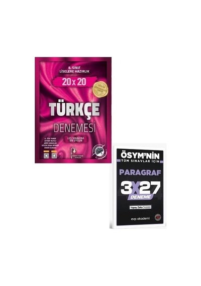 Edebiyat Sokağı 2027 8. Sınıf Türkçe 20 X 20 Deneme+ Evp Akademi Paragraf