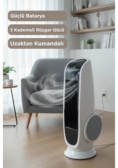 Torima TF001 130 W Vantilatör Kule Tipi Uzaktan Kumandalı Dijital Göstergeli Elektrikli Fan