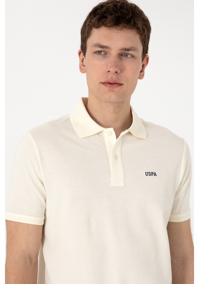U.S. Polo Assn. Erkek Regular Fit Polo Yaka Krem Basic Tişört 50306007-VR071