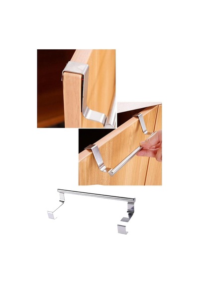 Lüx Görünümlü Dolap Kapağı Paslanmaz Metal Havlu Askılığı 33 Cm Metal Diğer