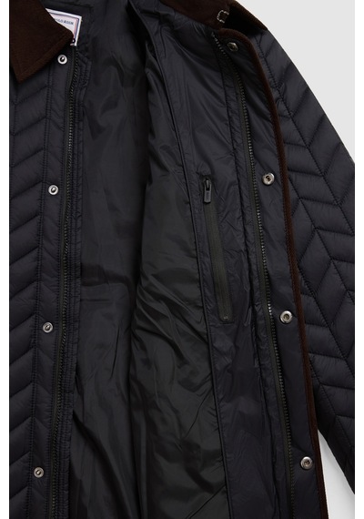 U.S. Polo Assn. Erkek Lacivert Polo Yaka Fermuarlı Çıtçıtlı Mont 50328186-vr046 Siyah