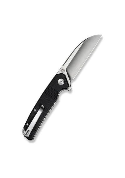 Sencut Skarnax Flipper & Thumb Stud Knife Black G10 Handle Kamp Çakı Siyah