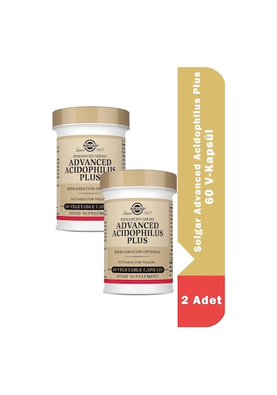 Solgar Advanced Acidophilus Plus 2 x 60 Kapsül