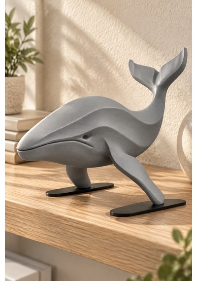 Balina Figürlü Dekoratif Biblo - 22cm Büyük Boy 63688205