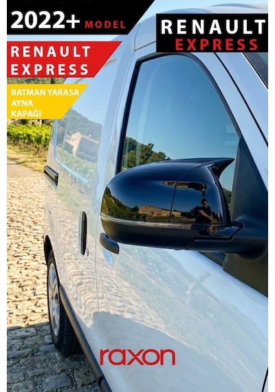 Renault Express 2022+ Batman & Yarasa Ayna Kapağı Parlak Piano Black Sport