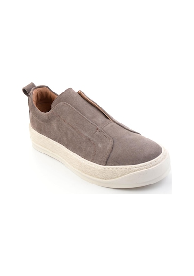 Bambi Vizon Hakiki Deri Erkek Sneaker E01549000402