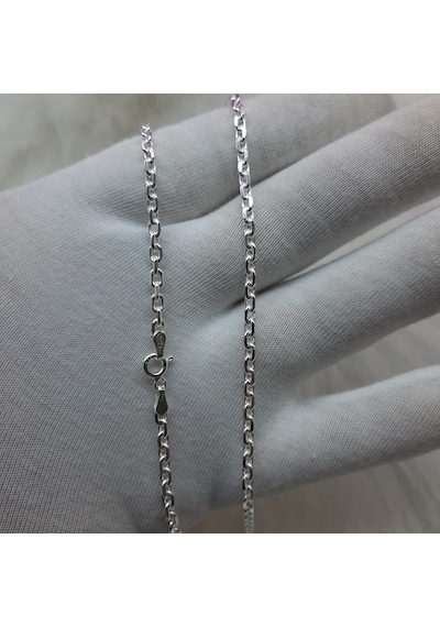 Bir Gümüş Aşkı 925 Ayar Gümüş 3 MM Forsa Model Erkek Zincir Kolye