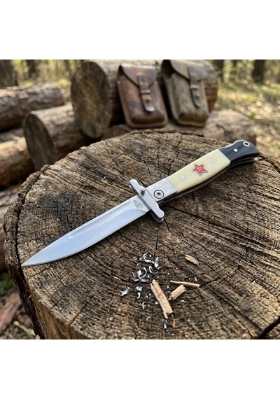 Knivox Sibirya Company Z08wy Rus Çakısı - Paslanmaz Çelik Katlanabilir Av Ve Camping Pocket Knife Çok Renkli