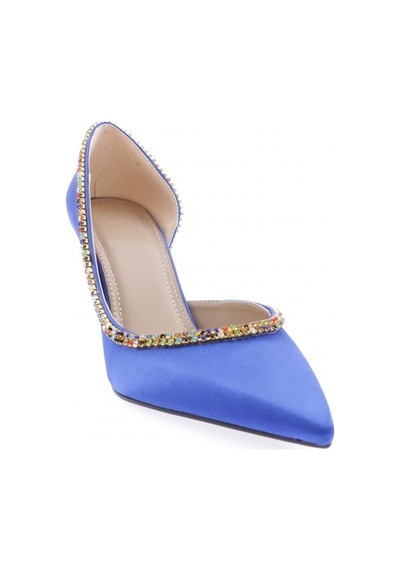 Dgn 1328 Kadin Transparan Detayli Stiletto 1328-2150-R6441 Mavi