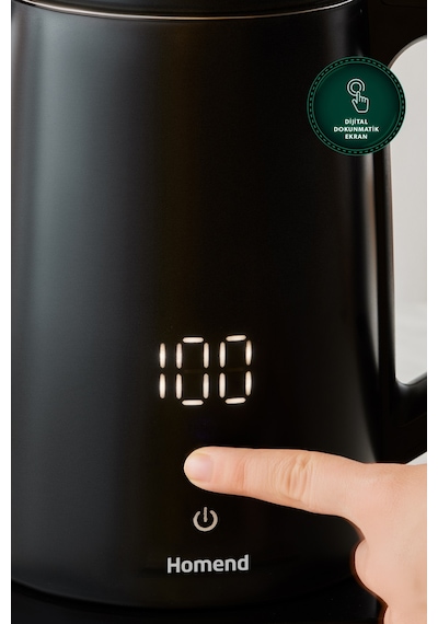 Homend Royaltea Cooltouch 1795h Dokunmatik El Yakmaz Gövdeli Paslanmaz Çelik Konuşan Çay Makinesi