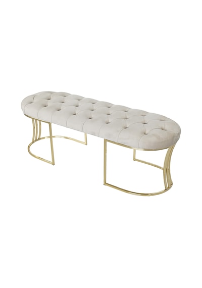 VİEGO GOLD KREM-Kapitoneli Model Puf&Bench&Koltuk-Oturak-Uzun Makyaj Puff-Yatak Odası Ucu&Önü