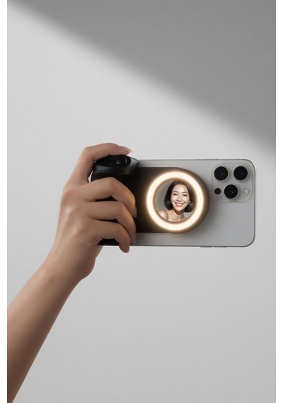 Manyetik Telefon Tutucu Selfie Işığı Bluetooth Kumandalı Tiktok Instagram Çekim Aparatı