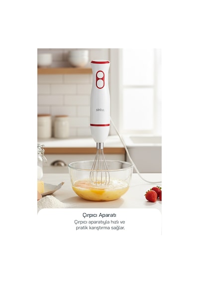 Sinbo SHB-7530 Çok Fonksiyonlu El Blender Seti