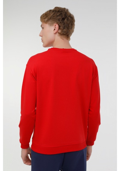 Lumberjack M-sn75 Bsc C Neck Sw 3pr Kırmızı Erkek Sweatshirt Kırmızı
