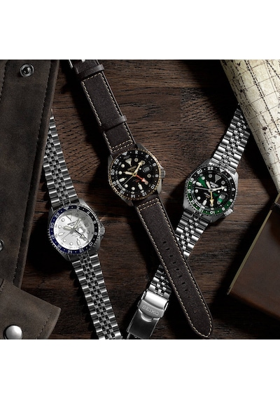 Seiko Ssk036j Otomatik Kahverengi Deri Kordon 10 Atm 42 Mm Erkek Kol Saati Gri