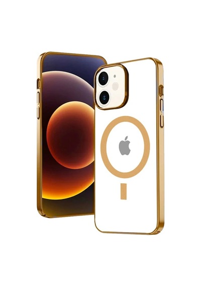 Ally İphone 12 - 12 Pro 6.1inç Magsafe Uyumlu Renkli Kenar Silikon Kılıf- 5775 Mavi