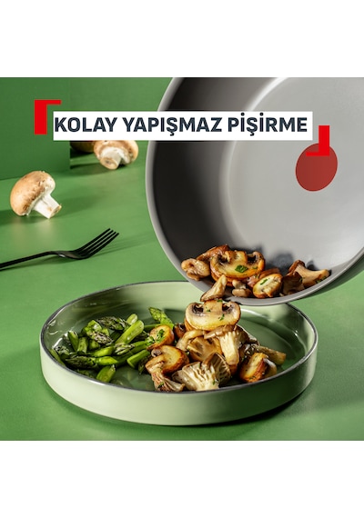 Tefal Renew Wok Tava - 28 Cm Gri