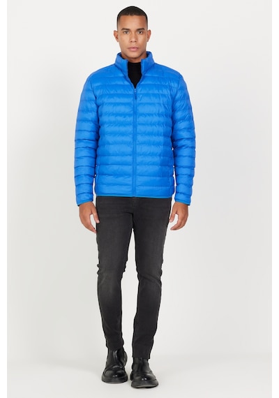 AC&Co / Altınyıldız Classics Erkek Saks Standart Fit Normal Kesim Dik Yaka Mont Saks