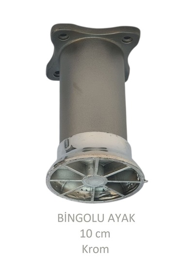 Bingolu Ayak, Plastik, 10 Cm Vidalar Dahil, Krom Krom