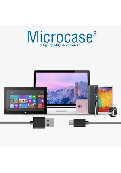 Microcase Micro Usb Şarj Ve Data Kablosu - 3 Metre Siyah