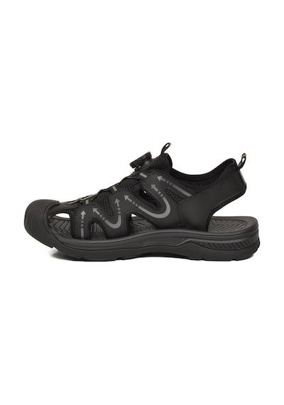 Siyah Misina Bağcıklı Outdoor Erkek Sandalet Çok Renkli