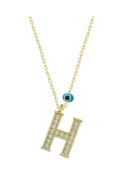 Casera's Gümüş Nazar Gold H Harfi Kadın Kolye Csr2184332 Gümüş
