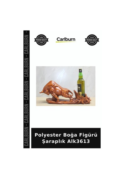 Özel Üretim Dekoratif Mutfak Salon Şarap Stant Aksesuar Polyester Boğa Figürü Şaraplık Alk3613