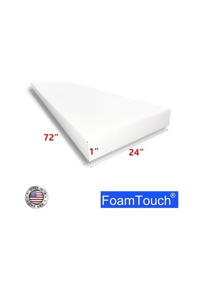 Foamtouch 1" X 24" X 72" Yastık Ve Döşeme Köpüğü, Beyaz 50 x 22