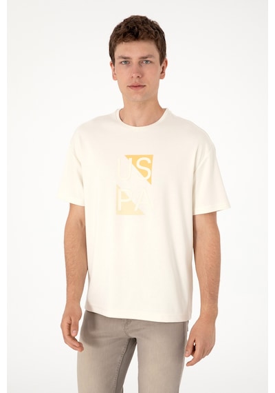 U.S. Polo Assn. Erkek Comfort Fit Krem Bisiklet Yaka Tişört 50299882-VR071 U.S. Polo Assn. Erkek Comfort Fit Krem Bisiklet Yaka Tişört 50299882-VR071