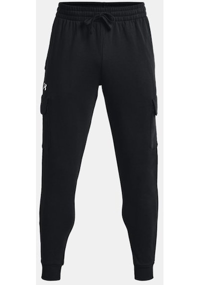 Erkek UA Rival Fleece Cargo Eşofman Altı 1382134-001 Siyah - Beyaz