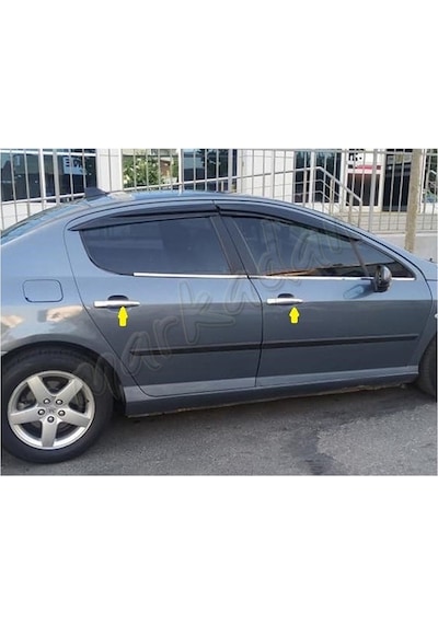 Woc Chrome Peugeot 407 Krom Kapı Kolu 2004-2010 4 Kapı  Paslanmaz