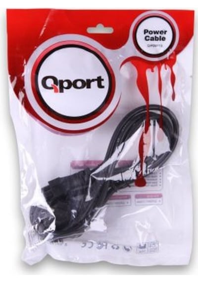 QPORT Q-POWY1_5 QPORT Q-POWY1.5 1.5 METRE NOTEBOOK POWER KABLOSU