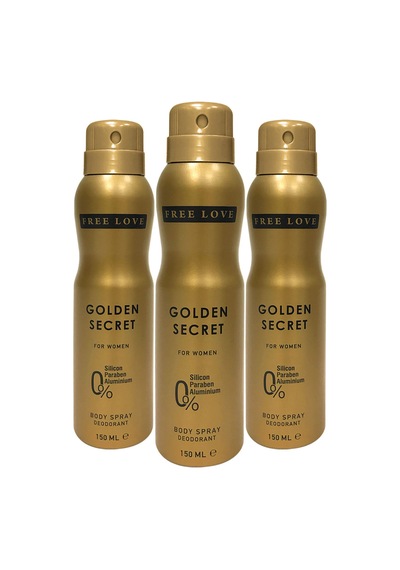 Free Love Golden Secret Kadın Deodorant 3 x 150 ML